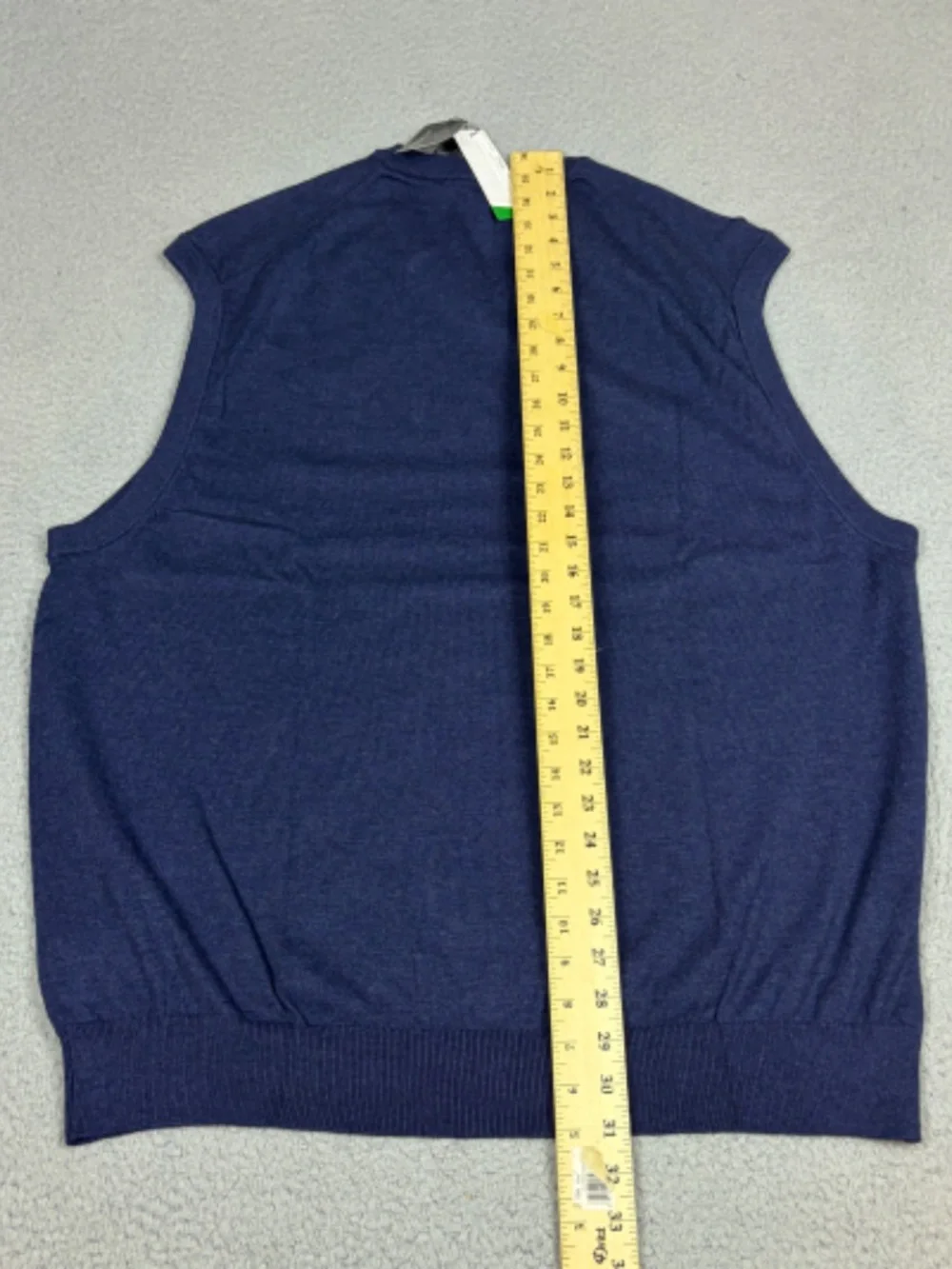 Greg Norman Sweater Vest Men's 3XL Blue Short Sleeve V-Neck Golf Stretch NWT